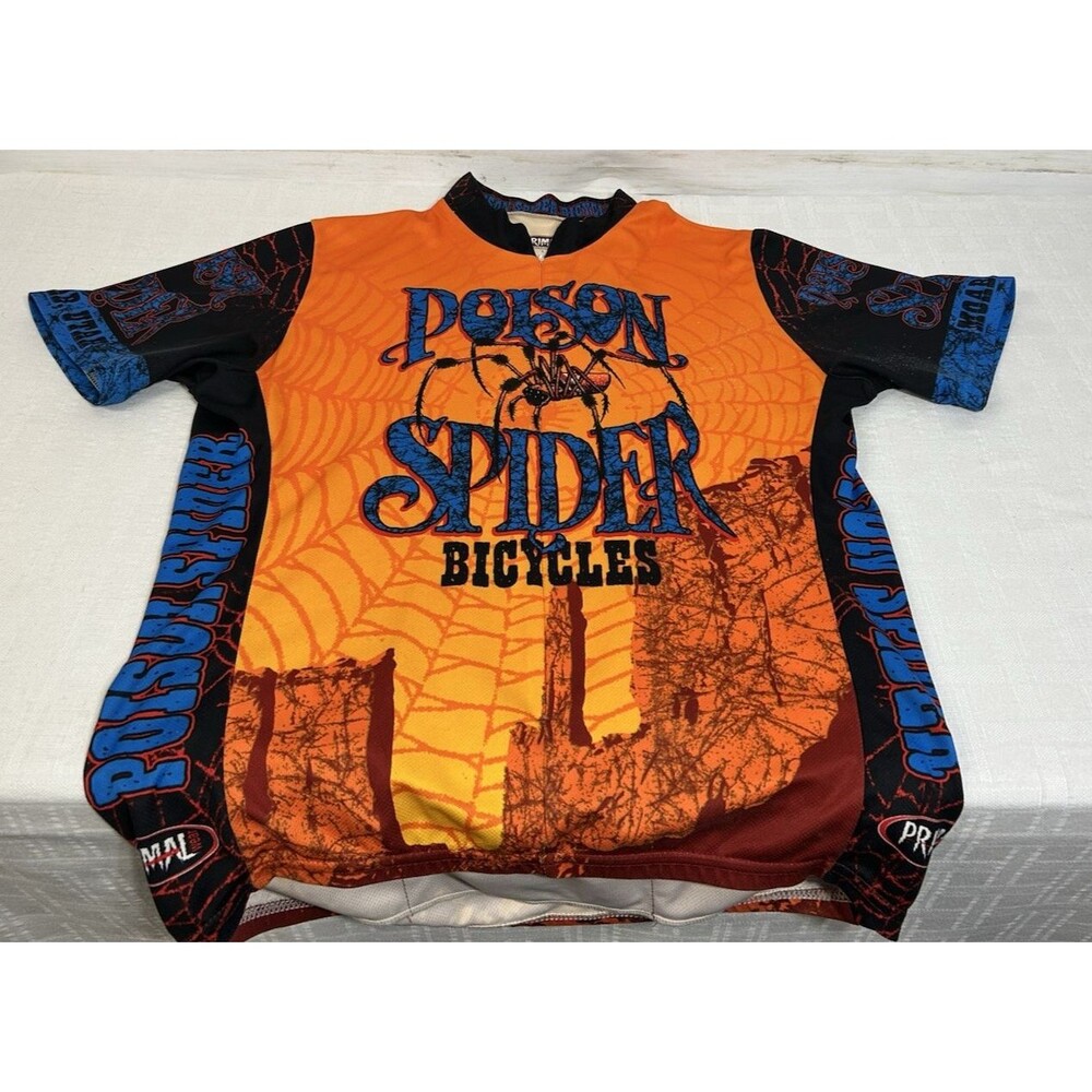 Vintage Primal MOAB UTAH LARGE Mens Poison Spider Bicycles Cycling Biking Jersey